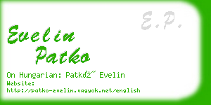 evelin patko business card